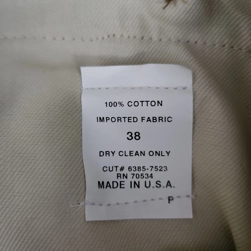 Vtg Orvis Pants Mens 38x32 (36x32) Tan Corduroy Dog Embroidered Cuffed USA Made image 3