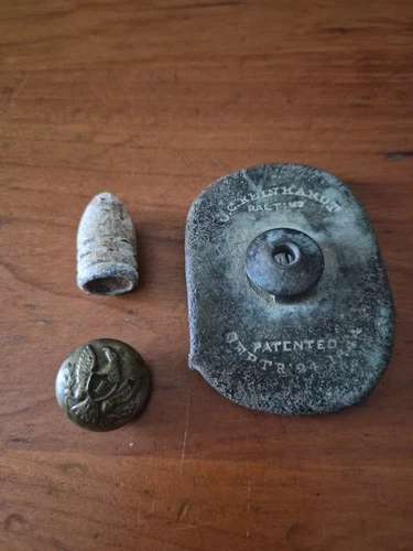 RARE INFANTRY BUTTON & MINIE BALL RECOVERED HANOVER VIRGINIA & MORE