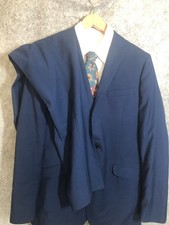 Kenneth Cole Reaction Suit Mens 40L Blue Business Career Technicole Pants 33