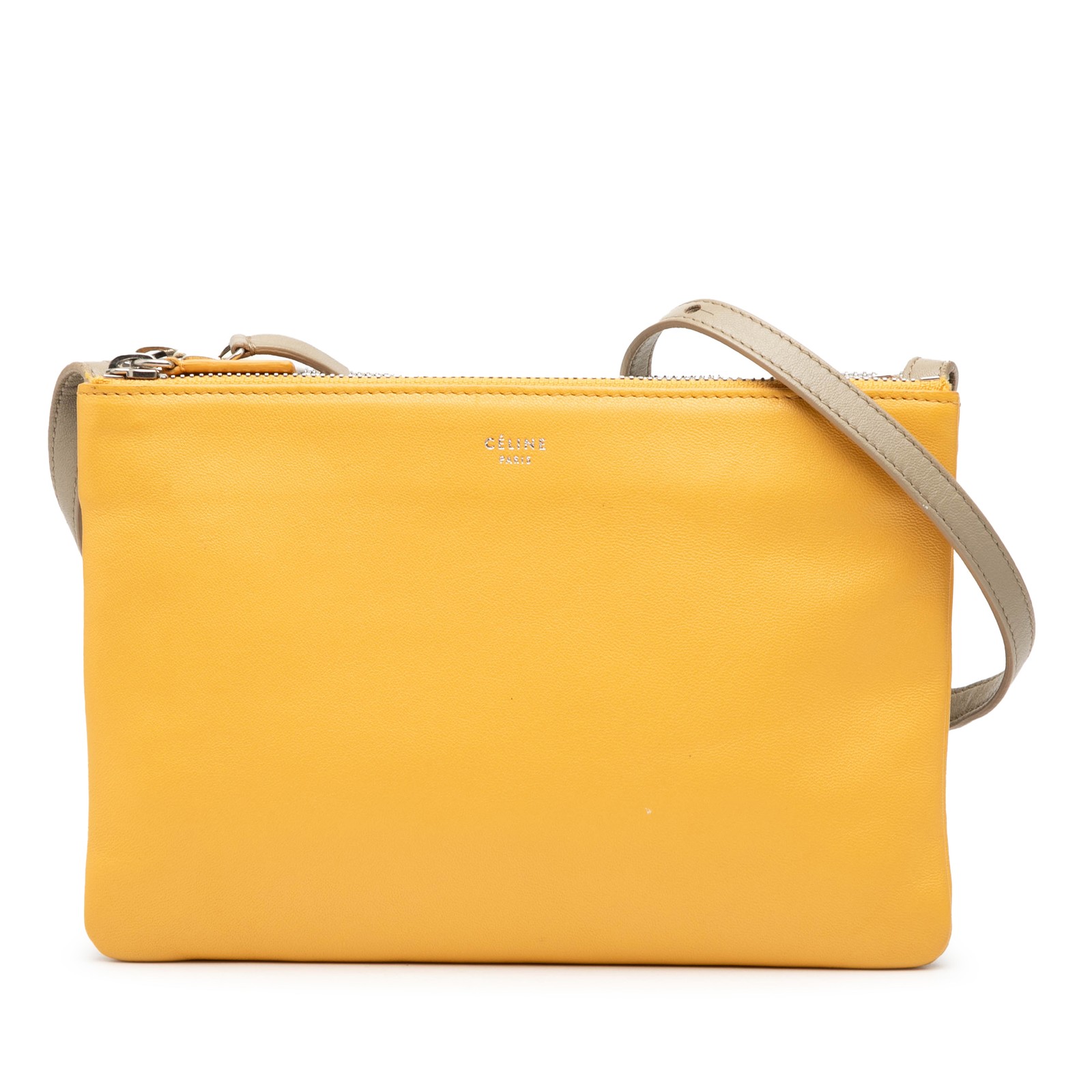 Authenticated Celine Large Tricolor Lambskin Trio… - image 1