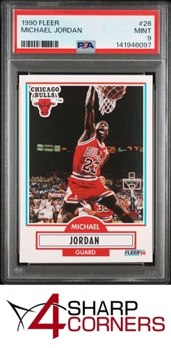 1990 FLEER #26 MICHAEL JORDAN BULLS HOF PSA 9