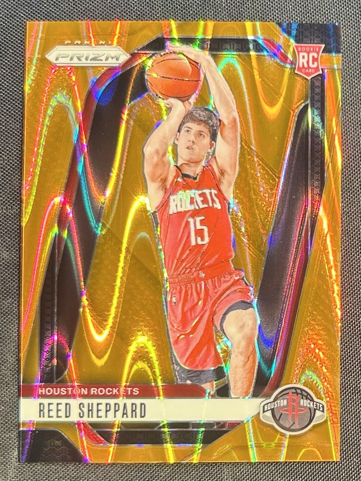 2024-25 Panini Prizm Reed Sheppard #268 Orange Seismic Prizm /199 RC Rookie