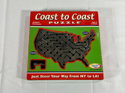 Coast To Coast all Metal Brain teaser Puzzle Binary Arts Ages 8 and up