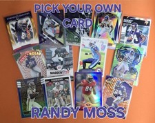 💥PICK YOUR RANDY MOSS CARD BASE, INSERTS, & MORE PATRIOTS RAIDERS 49ERS VIKINGS