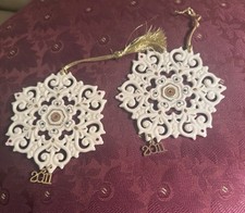 LENOX 2011 Annual Gemmed Snowflake Jeweled Christmas Ornament in box