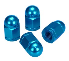 Alloy BMX acorn axle nut 3/8" X 26T SET OF 4 BRIGHT DIP BLUE