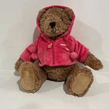 2006 Gund Macy's Breast Cancer Awareness Teddy Bear Pink Zip Hoodie 10" 06S86