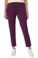 Denim  Co. Women's Active Duo Stretch Slim Straight Ankle Pant Wine