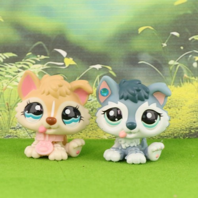 #ad #ad 2Pc Husky LPS Pet Shop Dog Toy Bonbon Figure for Kid Birthday Collectible Gift $14.00