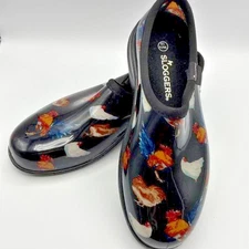 NEW Sloggers Women's 6M Garden Clog Slip-On Waterproof Shoes Rooster Chicken USA