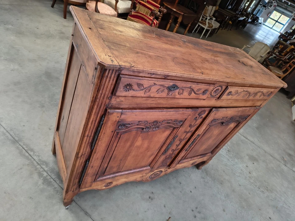 CREDENZA PROVENZALE, PRIMI '800, CILIEGIO, DIM: 143 x 50 H 114 CM - Immagine 2 di 4