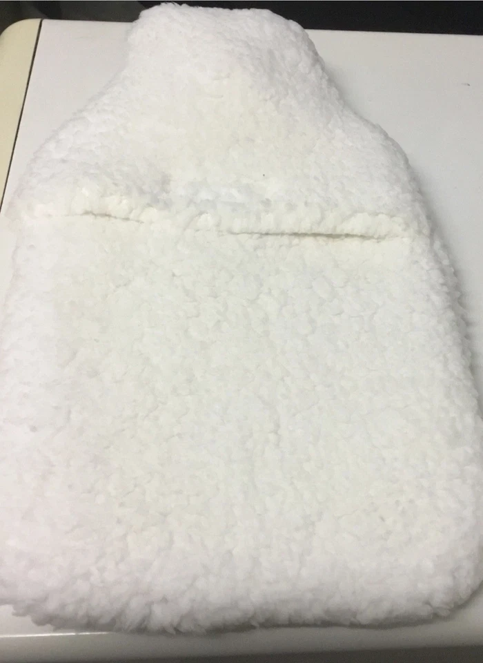 George Home Hot Water Bottle With Cream Teddy Fleece Cover 2L