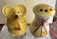 Vtg MCM Set 2 Kitchen Decorations Mouse Chees...