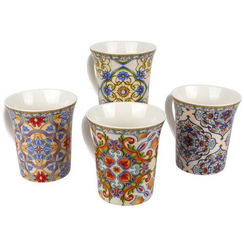 Juego de 4 Tazas China Diseño Toscana Colección Leonardo - Imagen 3 de 7