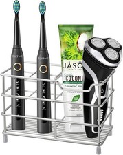 Urbanstrive 304 Stainless Steel Bathroom Toothbrush Holder Large, Silver