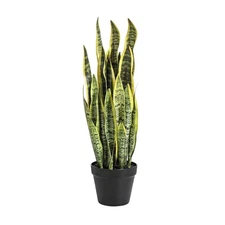 Artificial Snake Plant 26 inches Fake Sansevieria Artificial Potted Plants fo...