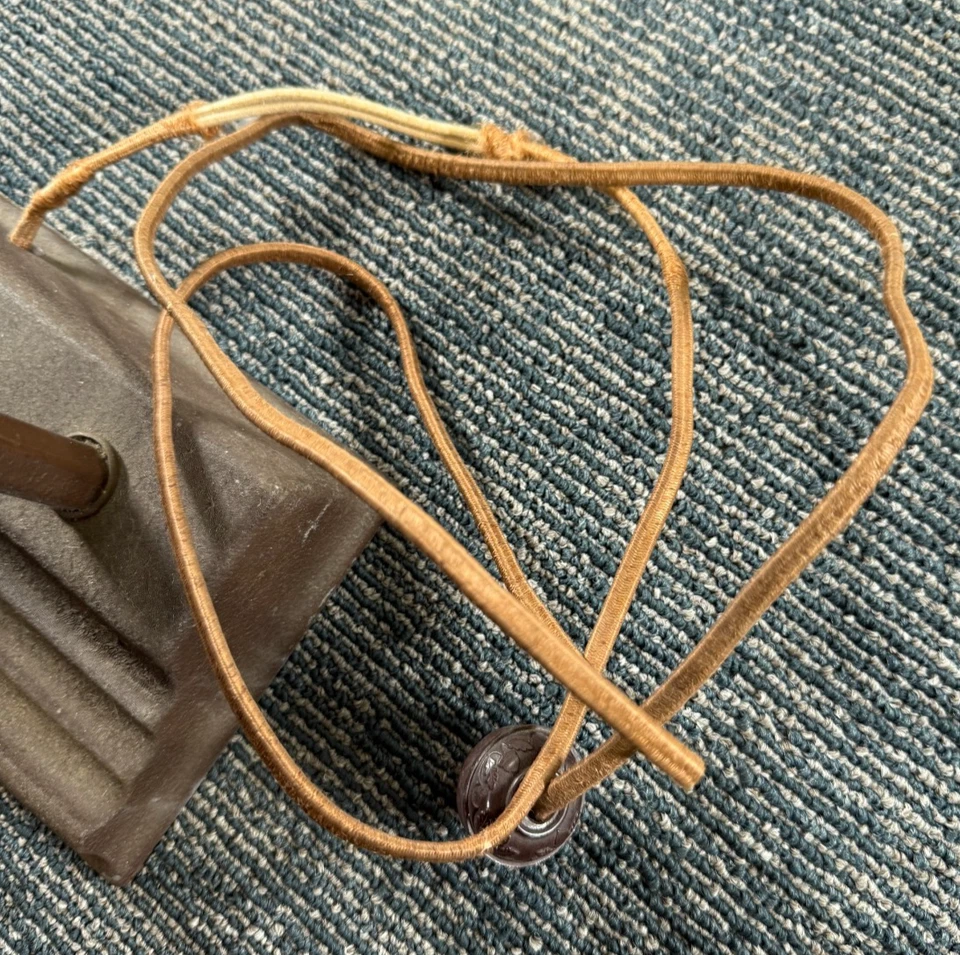 Vtg 1940s Metal Art Deco Bankers Student Drafting Desk Lamp General Electric - Image 3 of 4