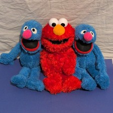 GUND Sesame Street Elmo Grover Plush Stuffed Animals Lot of 3 2015 2018