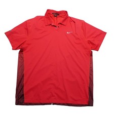 Nike Tiger Woods Dri-FIT Polo Shirt Mens XL Red Golf Performance 518102-694