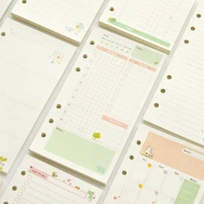 A5/A6 Colorful Paper Month Week Ruled Planner NoteBook Diary Schedule Refills #s