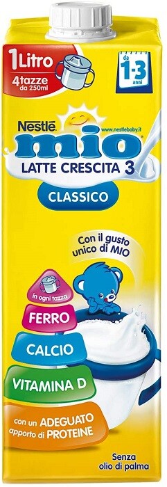 Nestlé Latte Mio Classico Latte di Crescita da 1 Anno 8 confezioni da 1 L