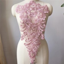 Blumen Stickerei Spitze Applikation Flicken Rand f&uuml;r N&auml;hen Hochzeit Braut Kleid