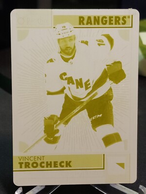 2022-23 O-Pee-Chee Vincent Trocheck Yellow Printing Plate 1/1