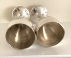 Vintage Pair of Silver Tone Ringed Chalices Wine w/box Made In India - NEW 1998 — photo 6