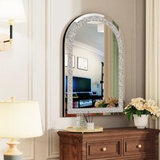 Luxury Arch Decorative Wall Mirror Sparkly Crush Diamond Accent Mirror Home D co