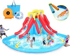 Inflatable Water Slide Outdoor/Indoor Bounce House, Backyard Water Slide Park