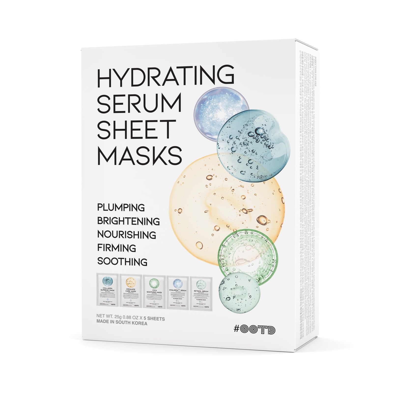 Hydrating Sheet Mask Starter Kit Variety Pack for Skin Care Dry Ance Sensitiv...-image
