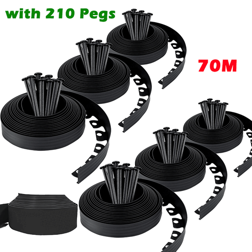 100 Metre Flexible Garden Border Edging Grass Lawn Path Edging With Plastic Pegs - Picture 20 of 23
