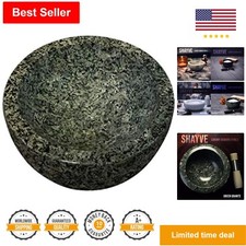 Green Granite Shaving Bowl for Soap  Cream - Insulated Wet Shaving Kit Addition
