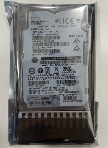 785103-B21 785409-001 HP 600GB 12G 15K 2.5" SAS Hard Drive HDD