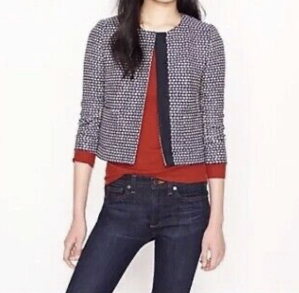 j crew boucle blazer
