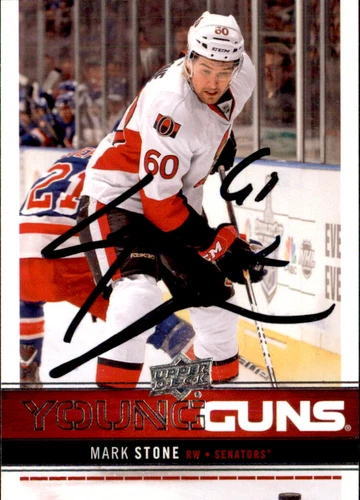 Mark Stone Signed Auto 2012-13 Upper Deck Young Guns card Ottawa Senators