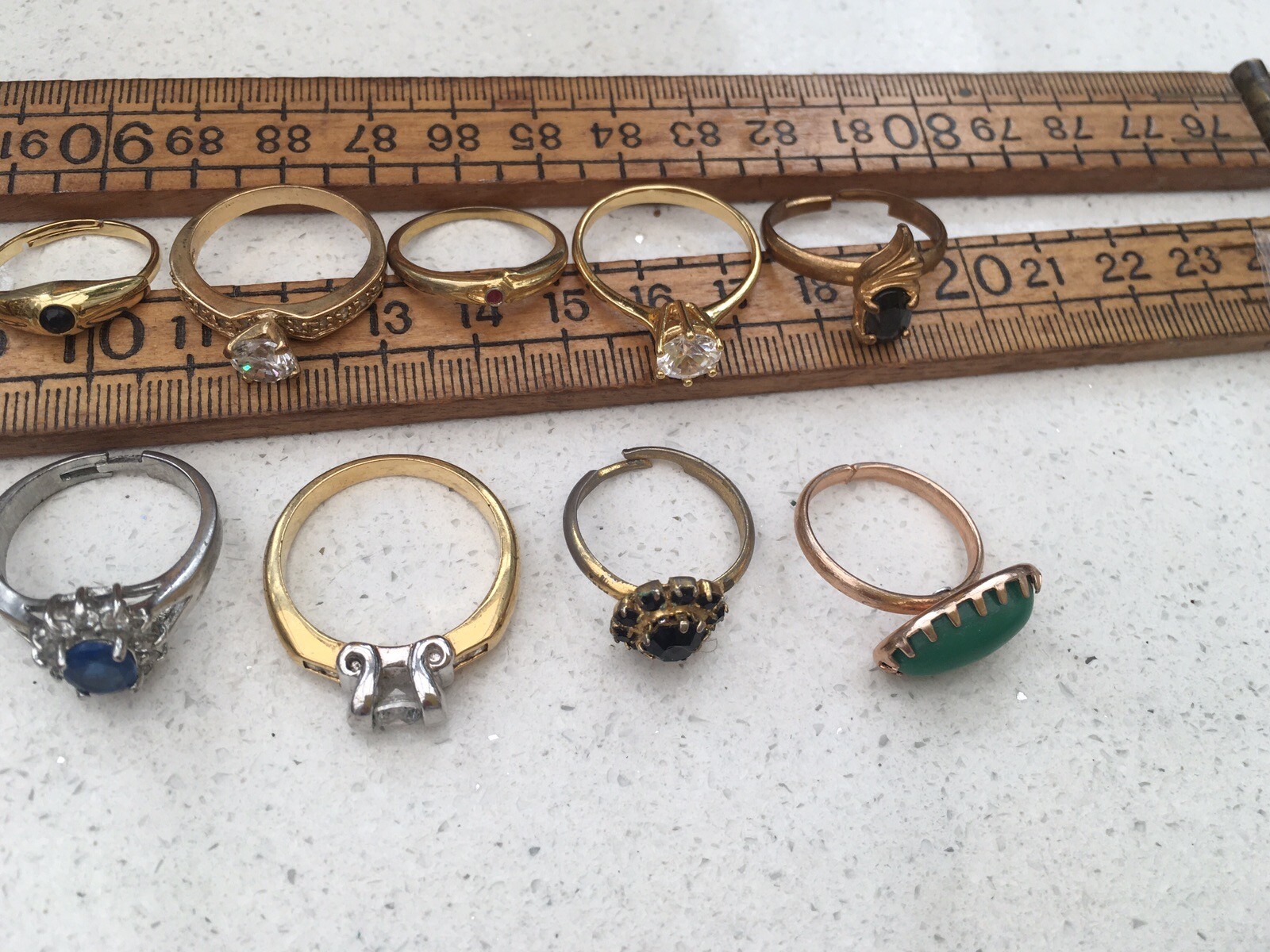 Vintage Rings Lot, Vintage Costume Jewellery Rings Lot, Various Designs