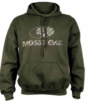 New Mens Medium Mossy Oak Military Green Hoodie Hooded