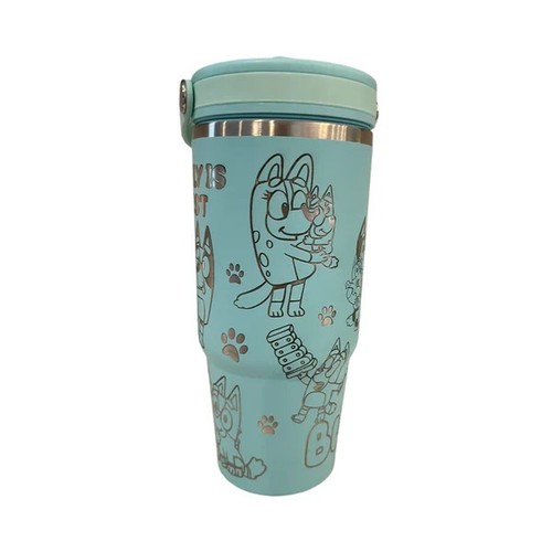 Bluey 20oz Light Blue Tumbler - Stainless Steel Insulated Travel Mug, Kids Gift - Picture 3 of 3