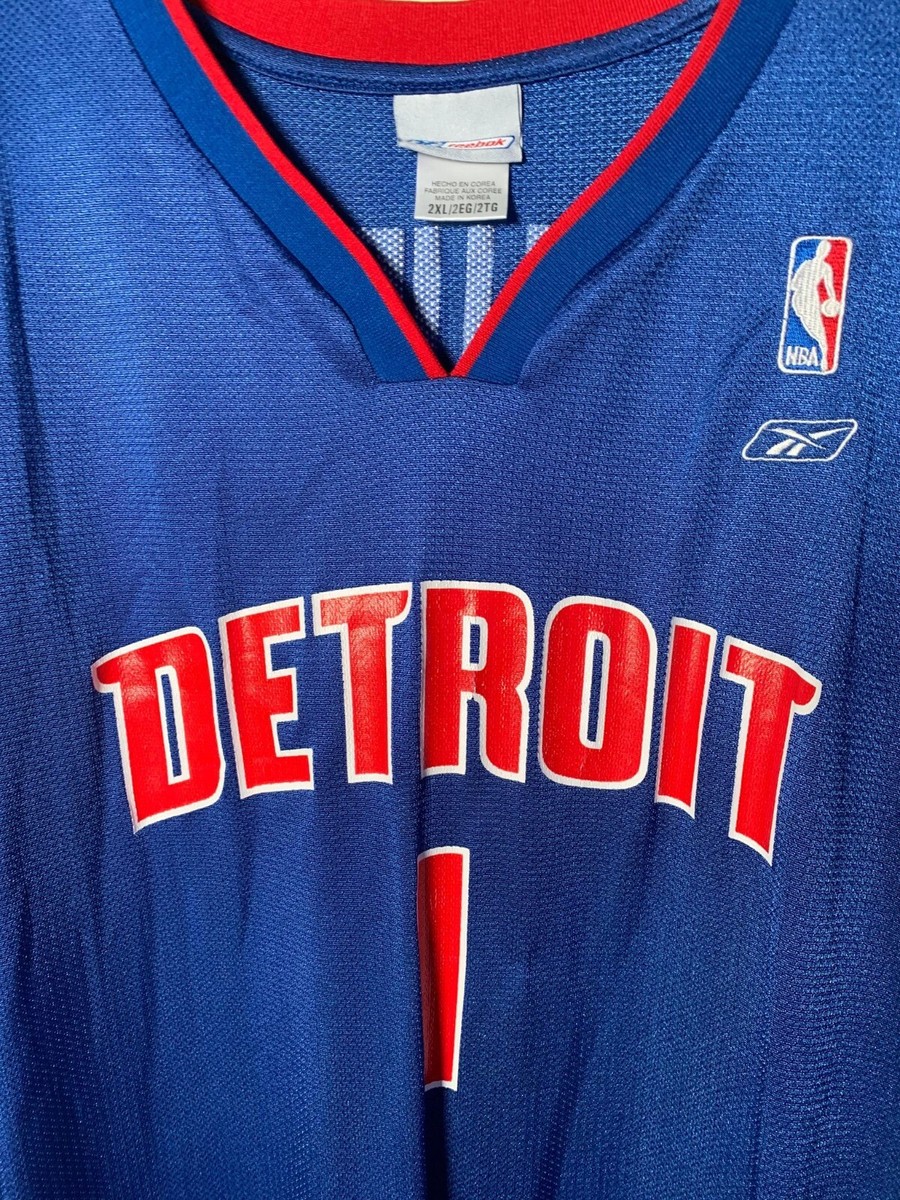 Detroit Pistons Reebok Jersey Basketball Sz M NBA Chauncey Billups