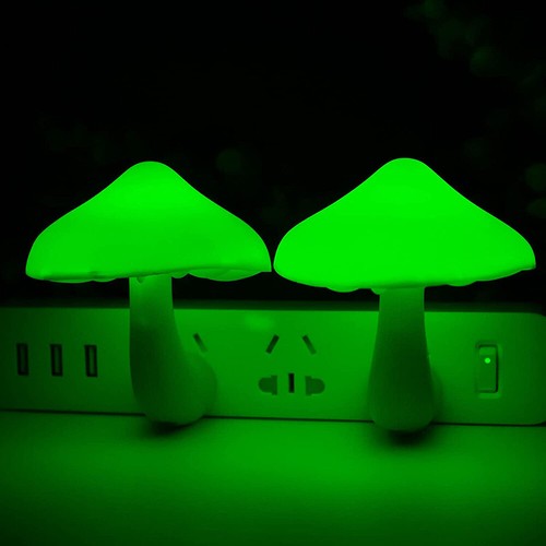 US LED Night Lights Mushroom Gradient Light Sensor Plug-in Wall Lamps Home-Decor - Picture 7 of 15