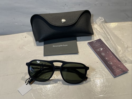 NEU Ermenegildo Zegna EZ 0115 01AR 55-17-145 SCHWARZ POLARISIERTE SONNENBRILLE - Bild 15 von 24