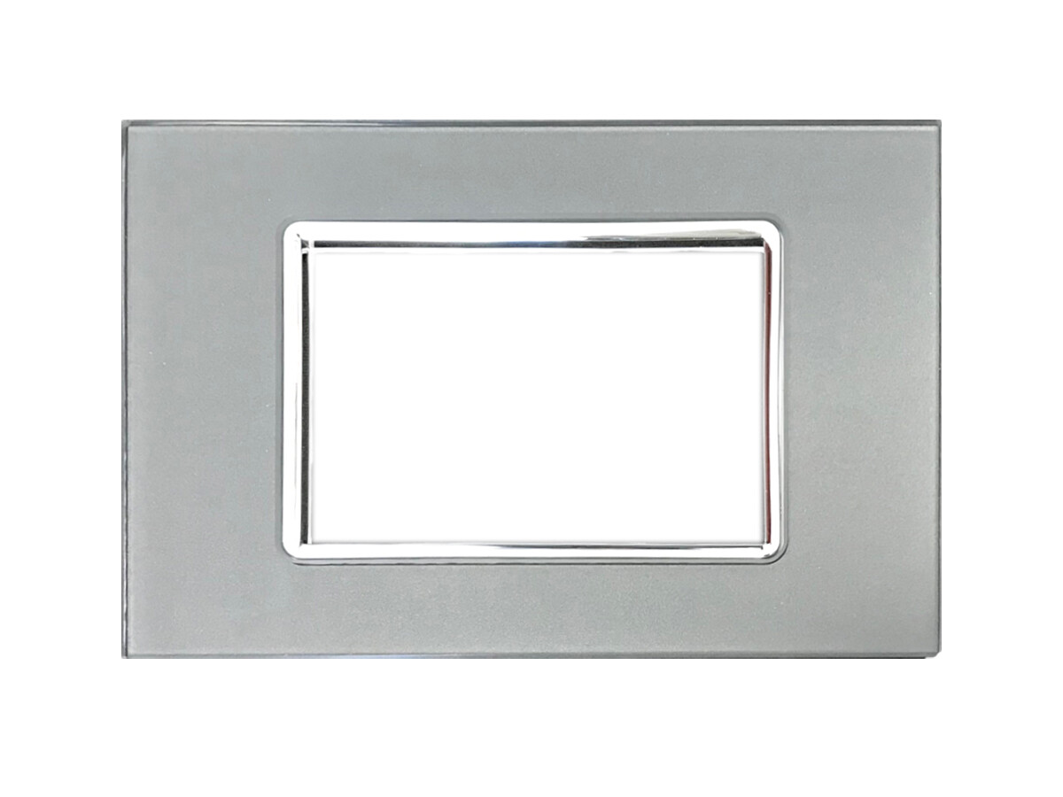 SANDASDON Placca Vitra 3M Titanio Compatibile Vimar Plana