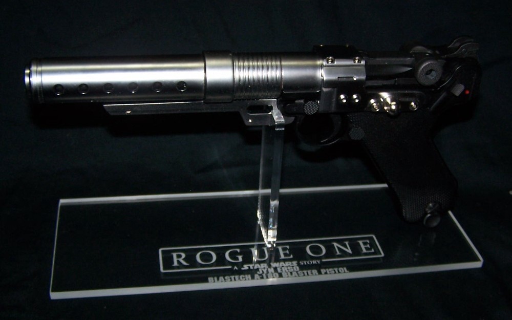 WTW 星条旗ミラー Acrylic display stand for Star Wars Rogue One Jyn Erso Blaster