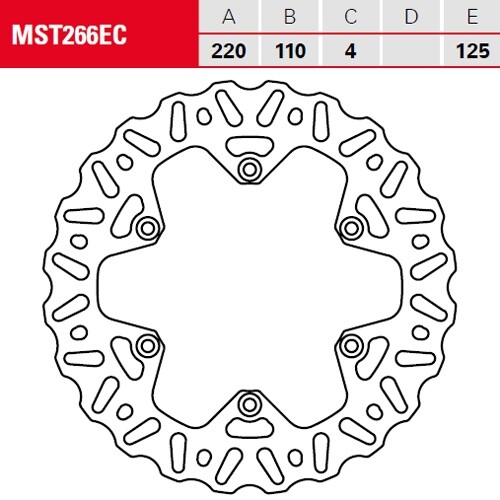 Bremsscheibe für Husaberg FC 600 Cross 2000 TRW Lucas MST266EC - Bild 2 von 3