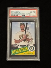 2020 Topps 1985 Topps 35th Anniversary Matt Olson #85TB-31 Black Graded 8 PSA