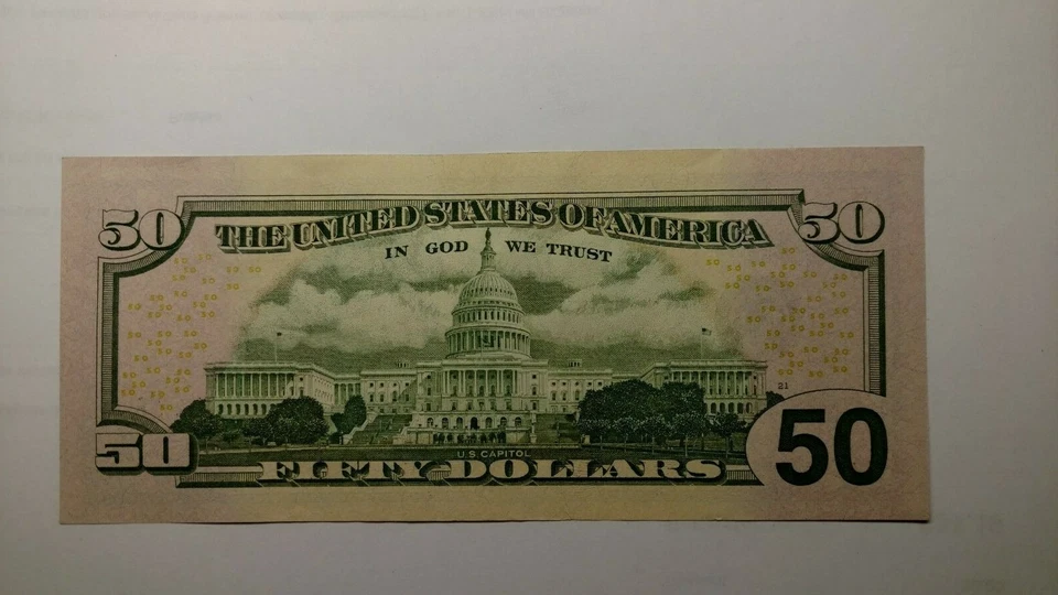 2006 $50.00 FRN  IB55835157B Uncirculated Crisp Bill - New York Federal District - Image 4 of 4