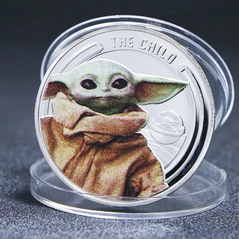Star Wars The Mandalorian Coin Baby Yoda Collectable Gold Coin - The Child Grogu - Picture 1 of 3