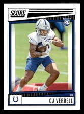 CJ Verdell 2022 Score Rookie Card #392 Indianapolis Colts
