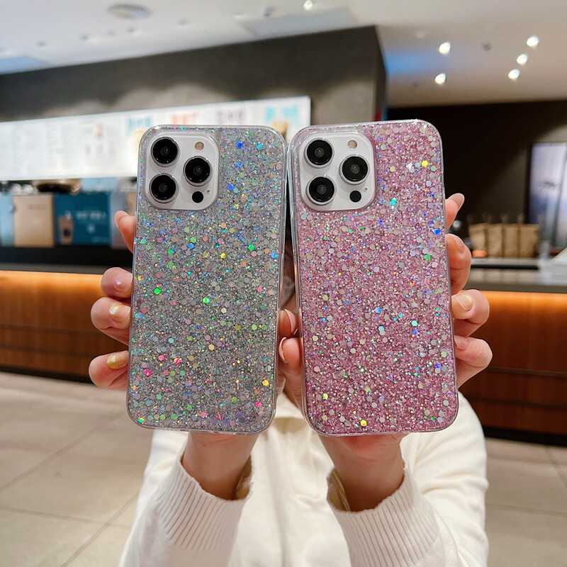 For iPhone 16 15 14 13 12 11 Pro Max Plus Bling Glitter Shockproof Case  Cover